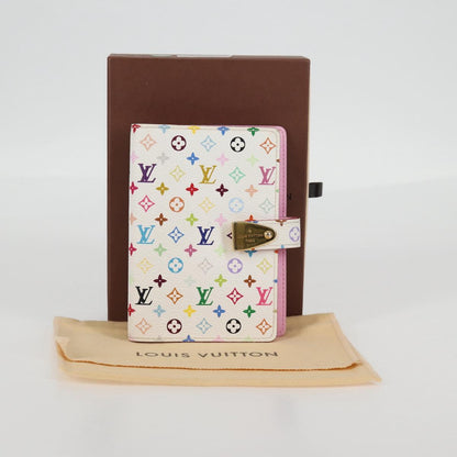 Louis Vuitton Agenda PM, White, Canvas, wallet