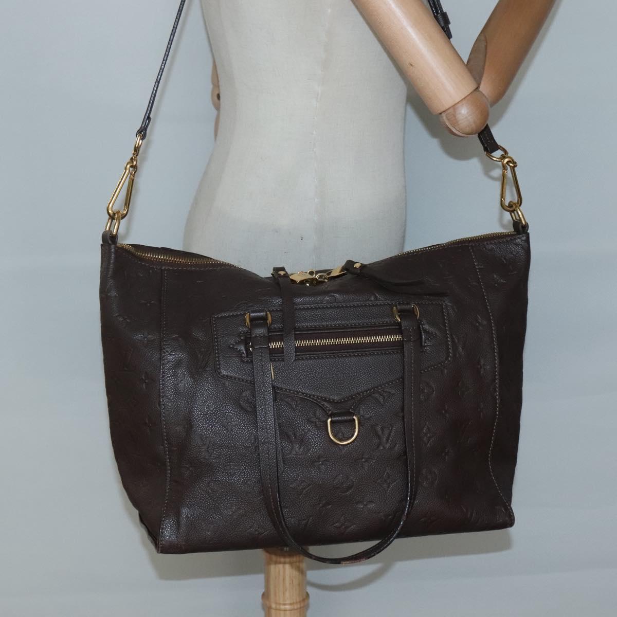Louis Vuitton Lumineuse, Brown, Leather, tote