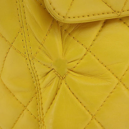 Chanel Cabas, Yellow, Leather, handbag