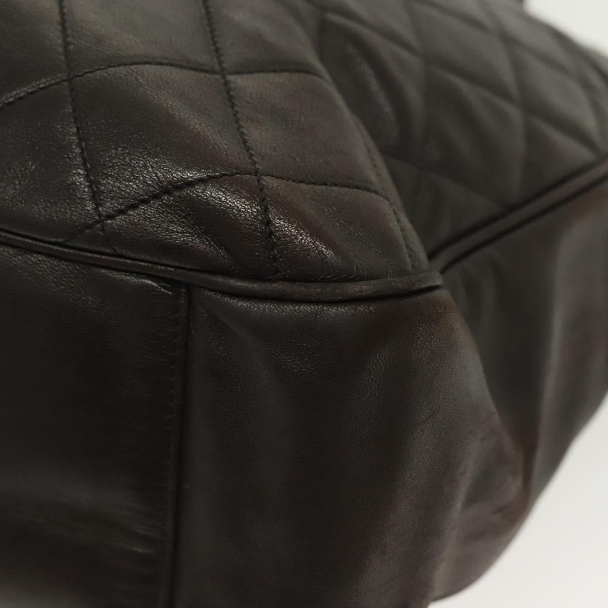 Chanel, "BROWN,GOLD", Leather, tote