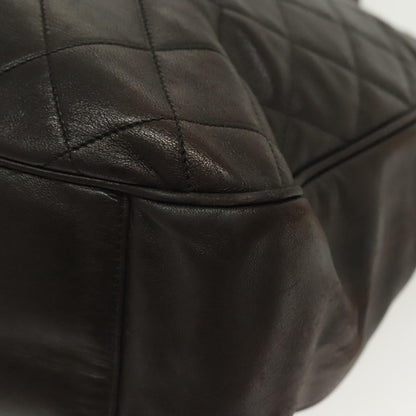 Chanel, "BROWN,GOLD", Leather, tote