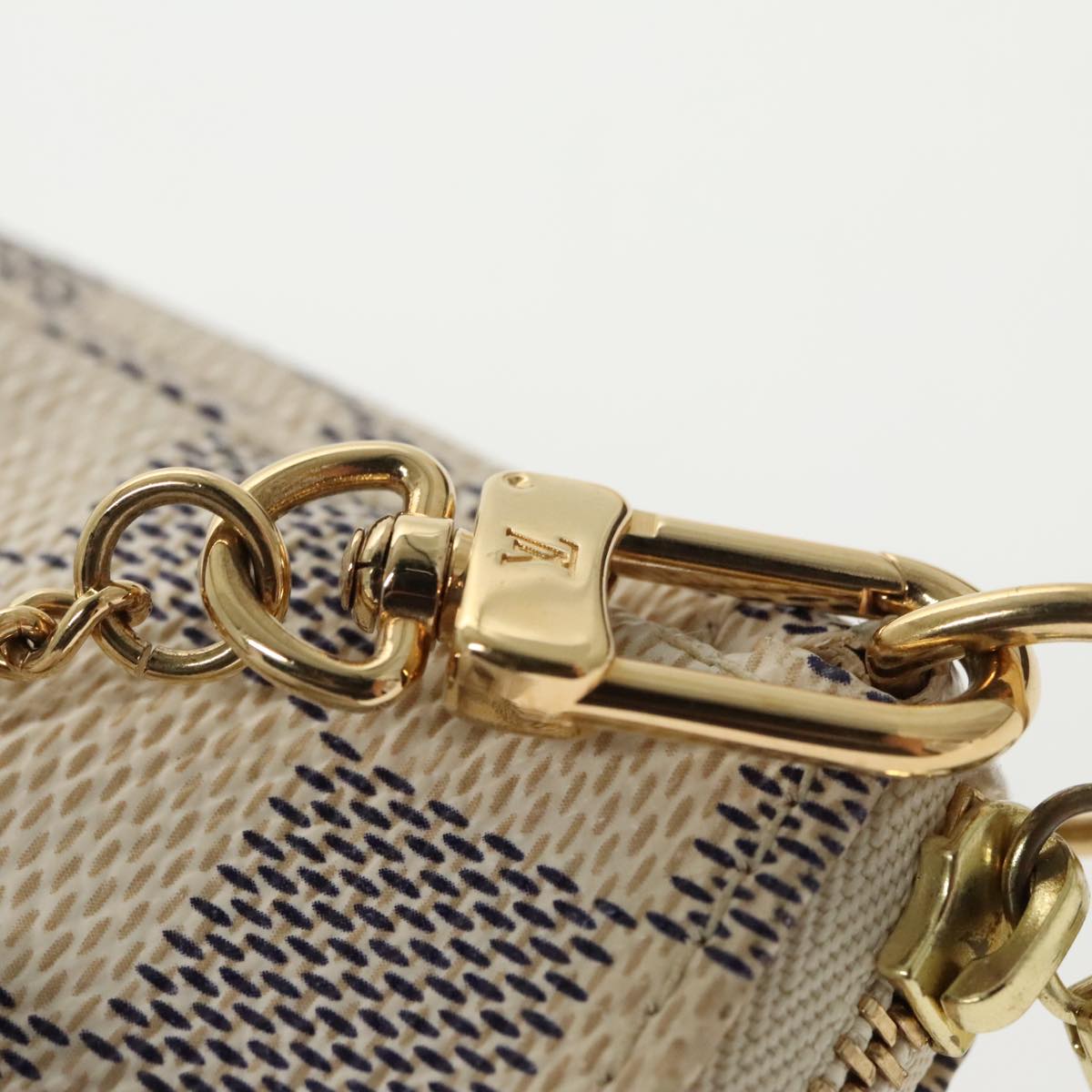 Louis Vuitton Pochette Accessoire, Grey, Canvas, handbag