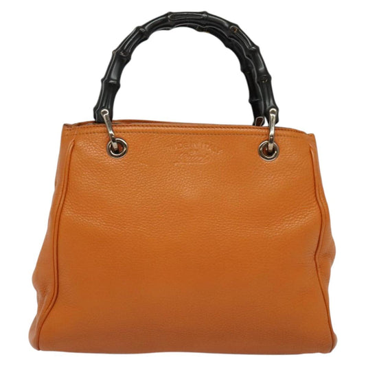 Gucci Bamboo, Orange, Leather, handbag