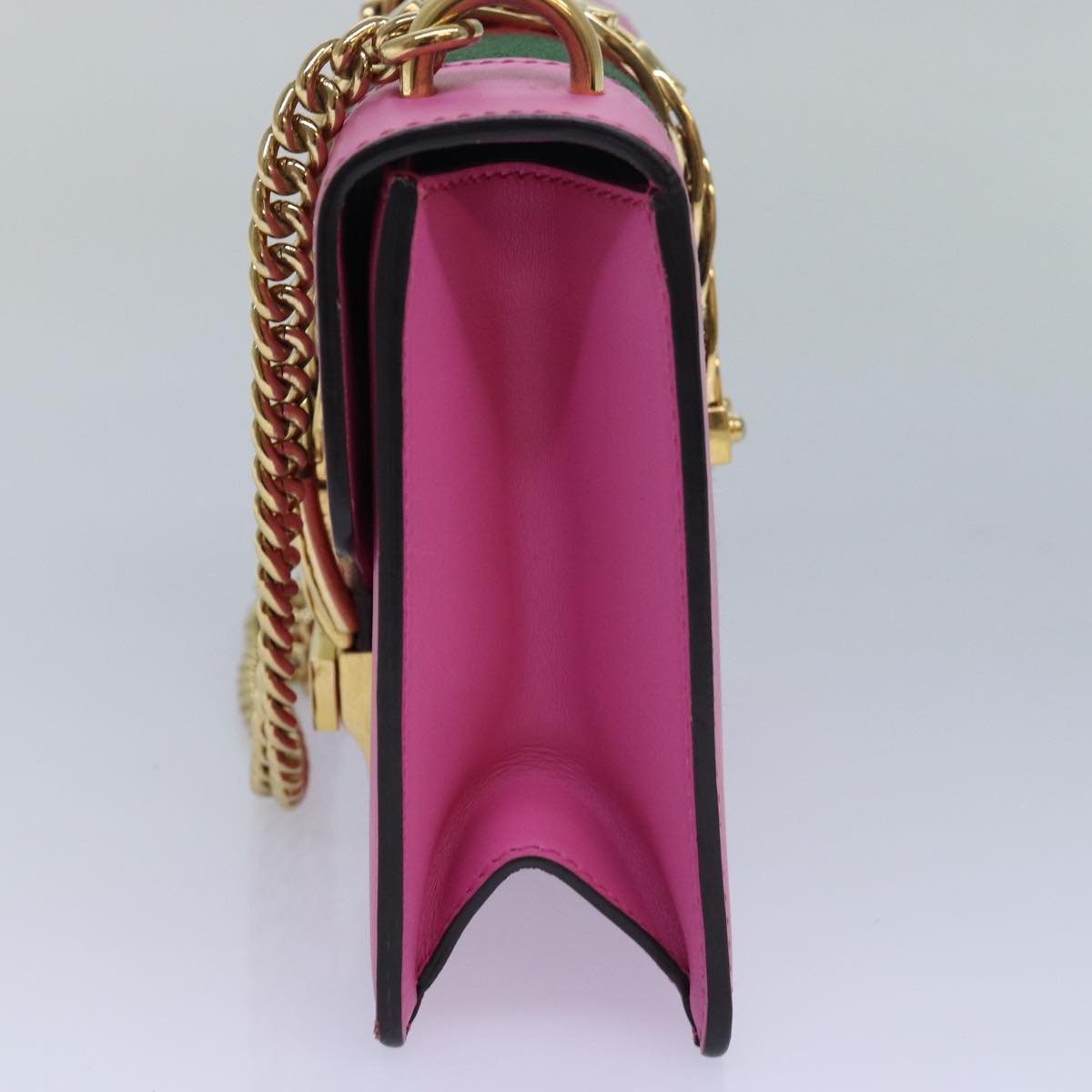 Gucci Sylvie, Pink, Leather, shoulder