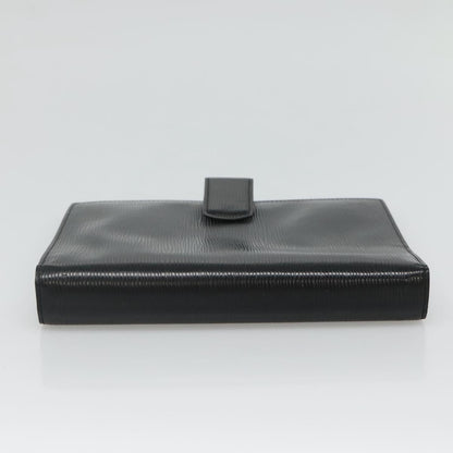 Louis Vuitton Agenda cover, Black, Leather, wallet