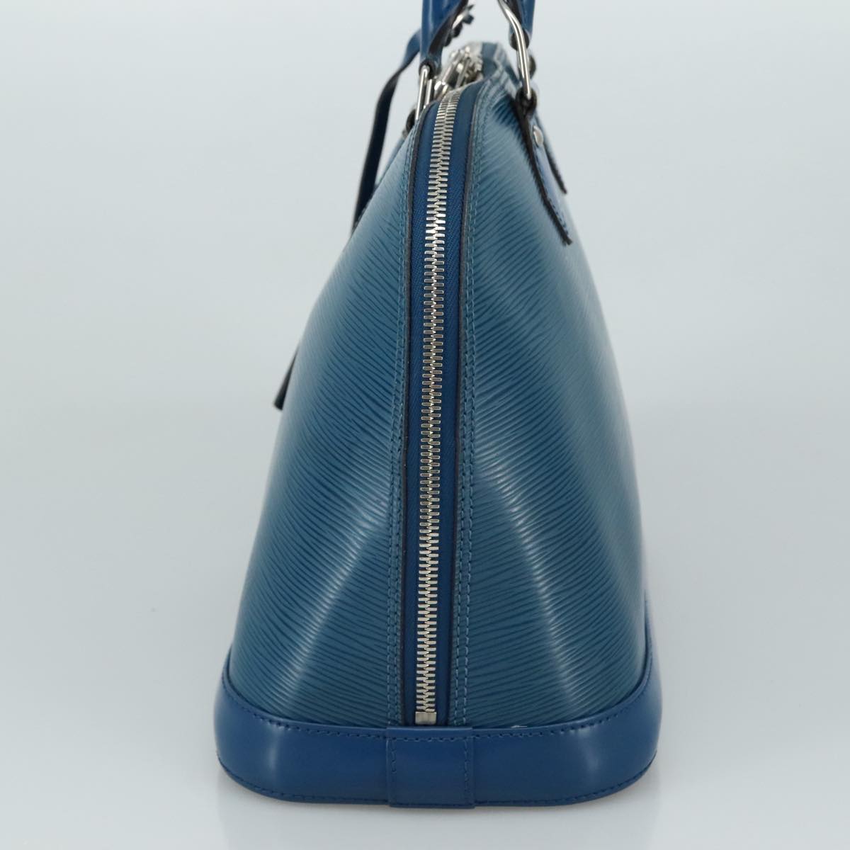 Louis Vuitton Alma, Blue, Leather, handbag