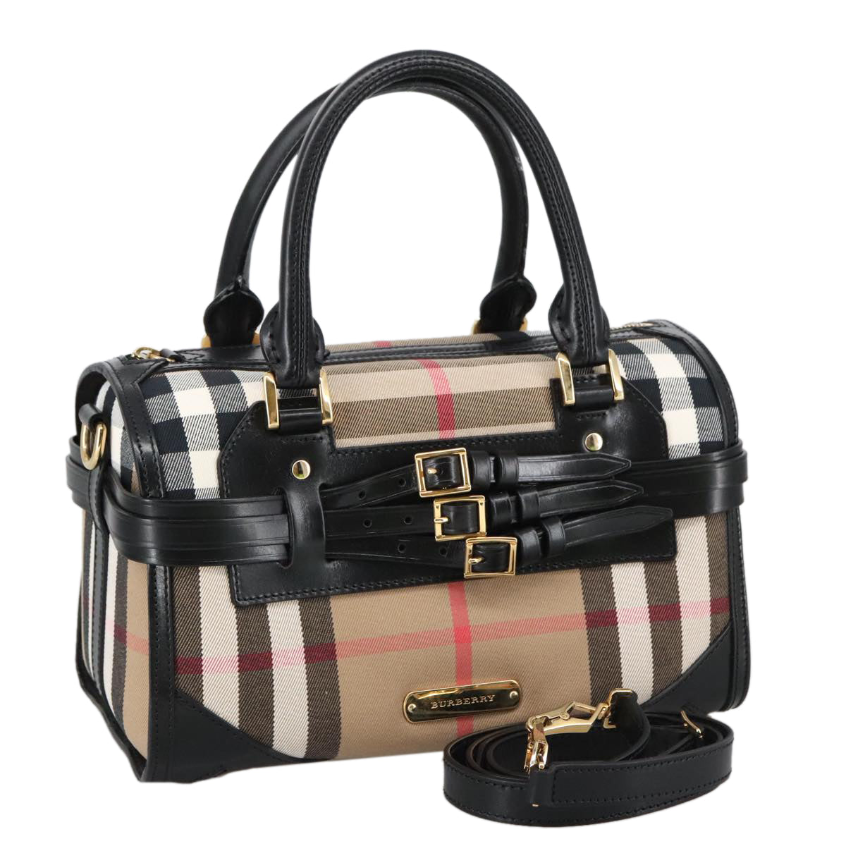 Burberry Nova Check, Beige, Canvas, handbag