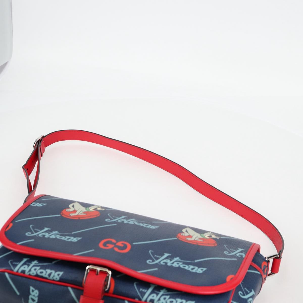 Gucci, Blue, Canvas, shoulder