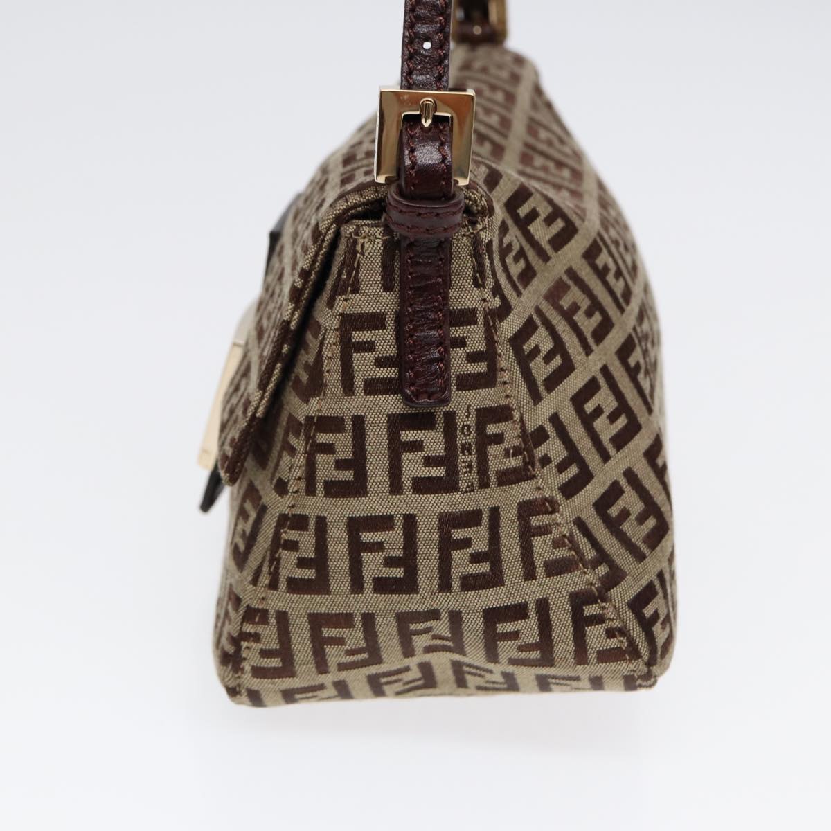 Fendi Mamma Baguette, Brown, Canvas, handbag