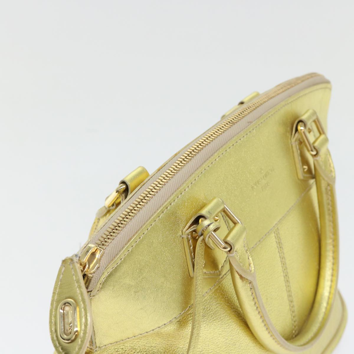 Louis Vuitton Lockit, Gold, Leather, handbag