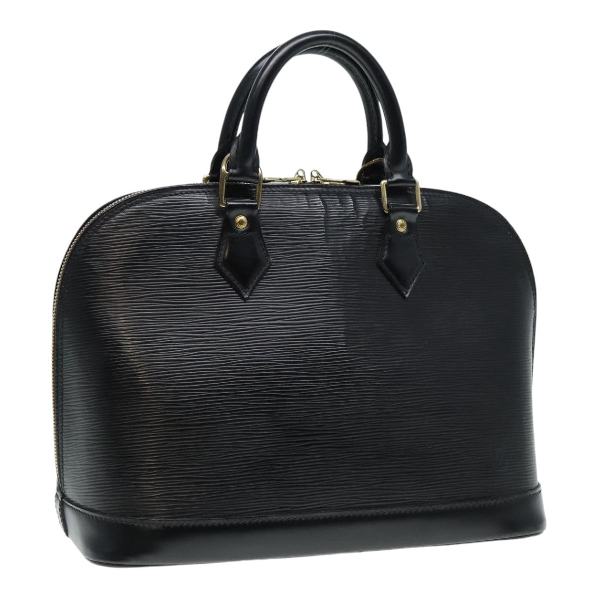 Louis Vuitton Alma, Black, Leather, handbag