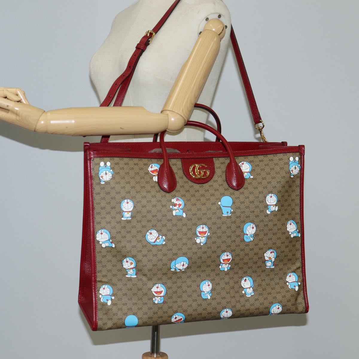 Gucci Doraemon, Beige, Canvas, tote