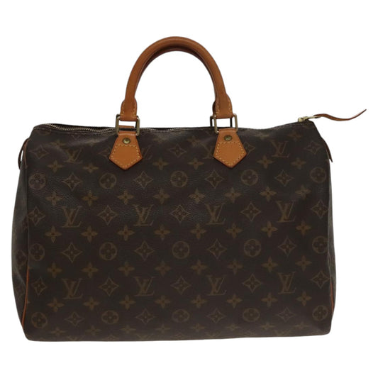 Louis Vuitton Speedy 35, Brown, Canvas, handbag