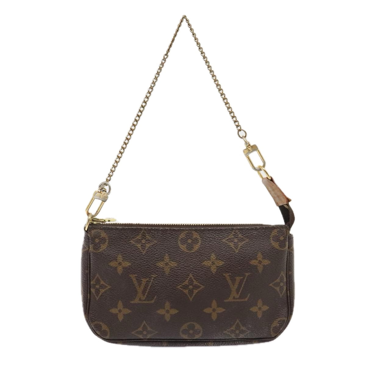 Louis Vuitton Pochette Accessoire, Brown, Canvas, shoulder