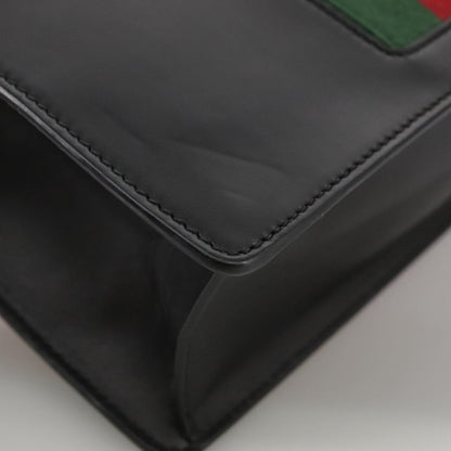 Gucci Sylvie, Black, Leather, shoulder
