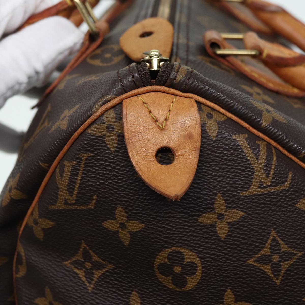 Louis Vuitton Speedy 30, Brown, Canvas, handbag