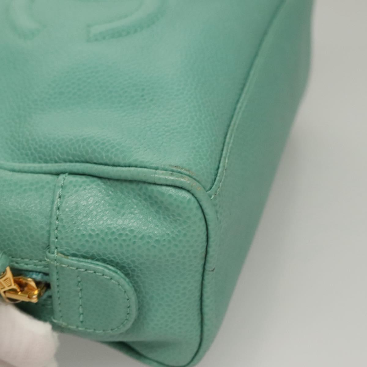 Chanel Coco Mark, Green, Leather, clutch
