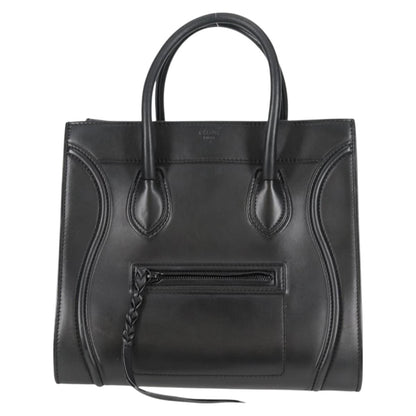 Céline Luggage Phantom, Black, Leather, tote