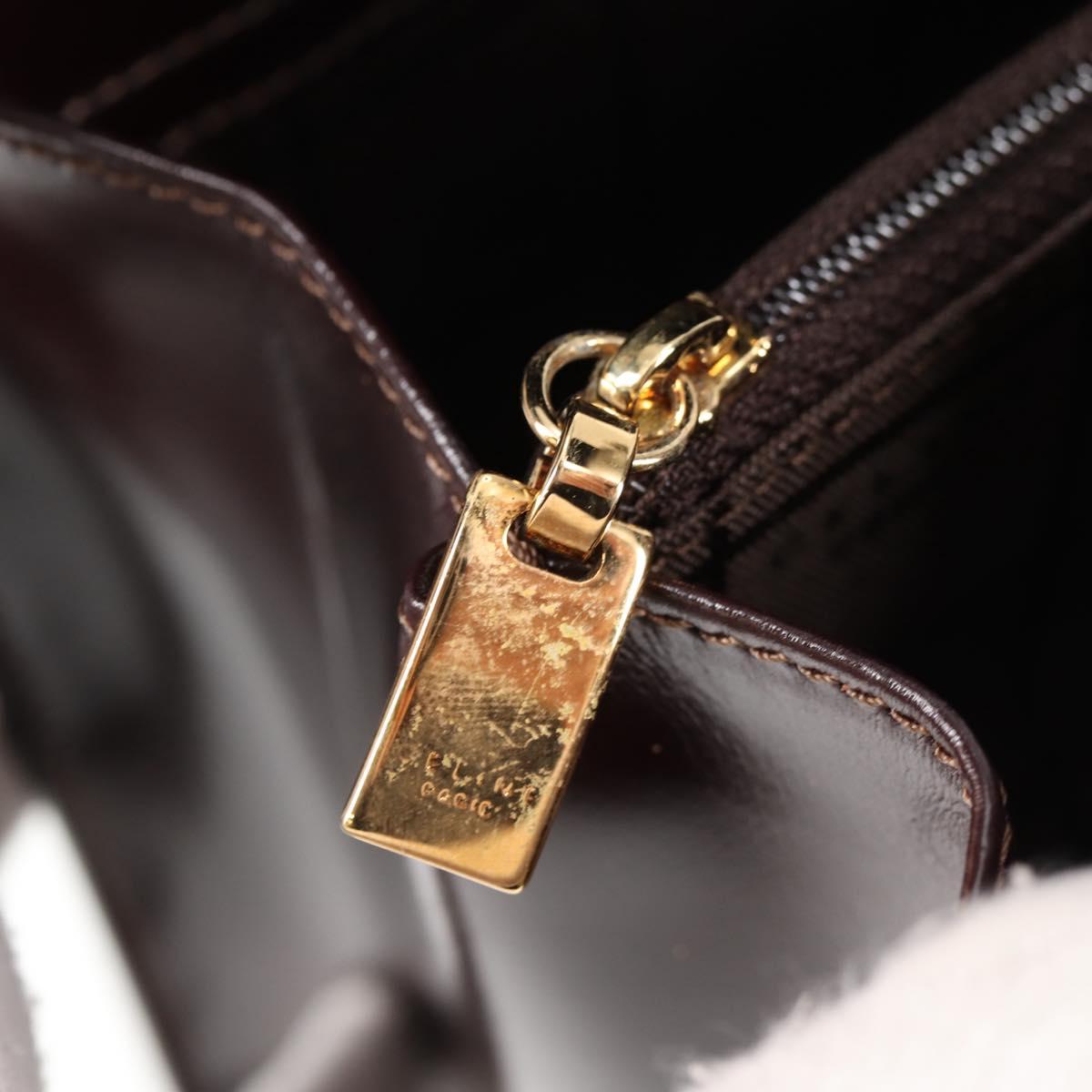 Céline Logo du cercle, Brown, Leather, handbag