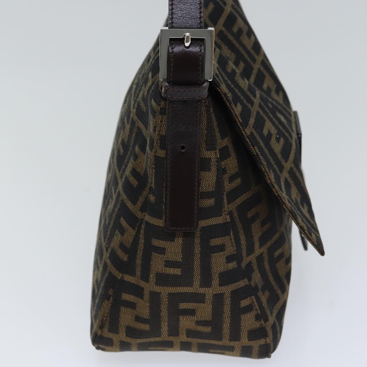 Fendi Mamma Baguette, Brown, Canvas, shoulder