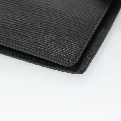 Louis Vuitton Agenda cover, Black, Leather, wallet