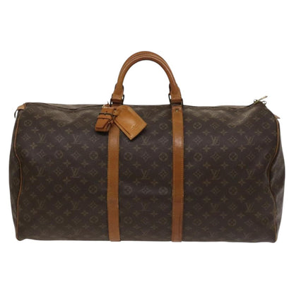 Louis Vuitton Keepall 60, Brown, Canvas, travel
