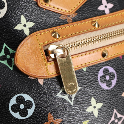 Louis Vuitton Alma, Black, Canvas, handbag