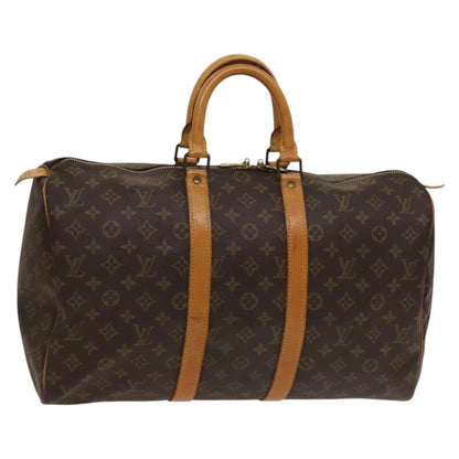 Louis Vuitton Keepall 45, Brown, Canvas, travel