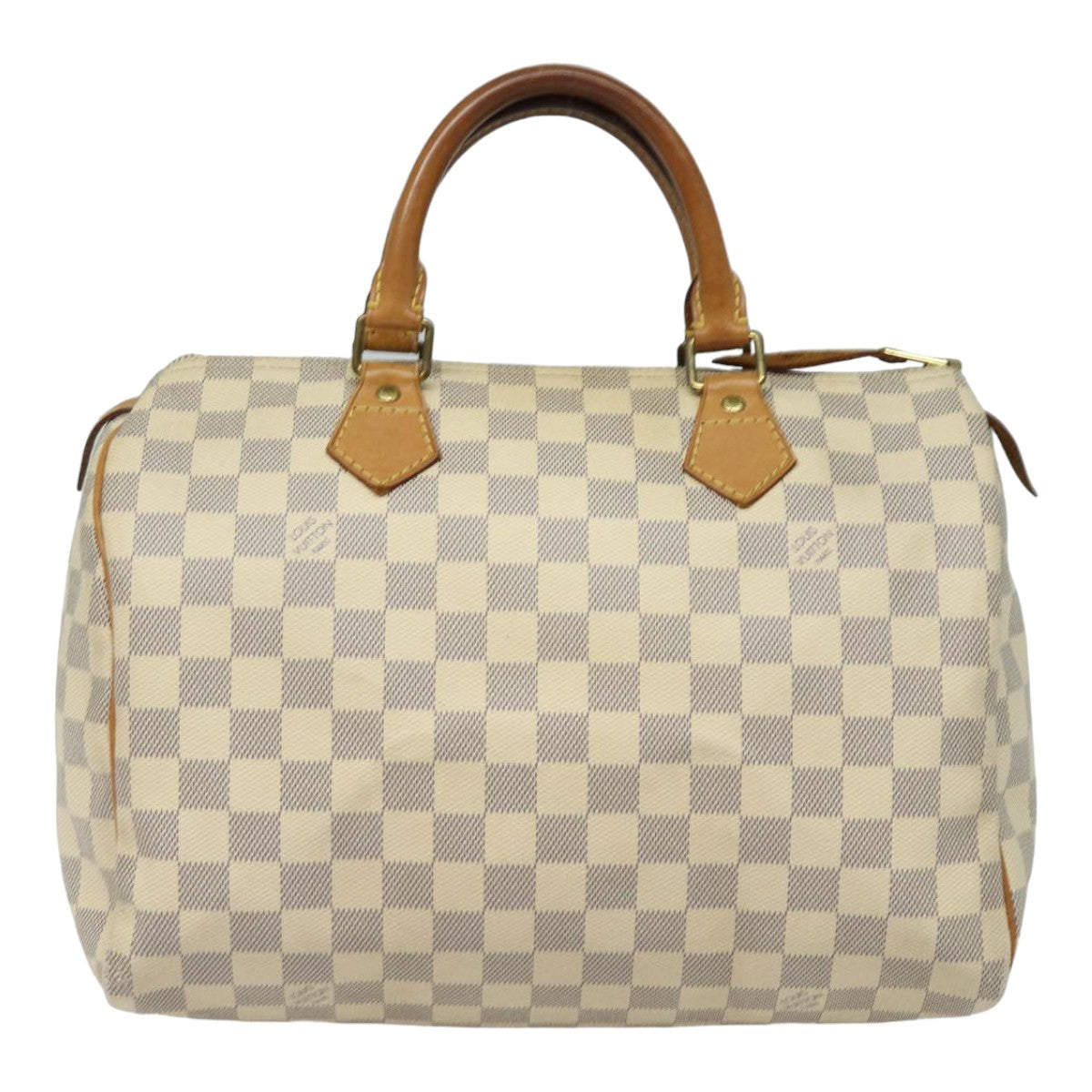 Louis Vuitton Speedy 30, White, Canvas, handbag