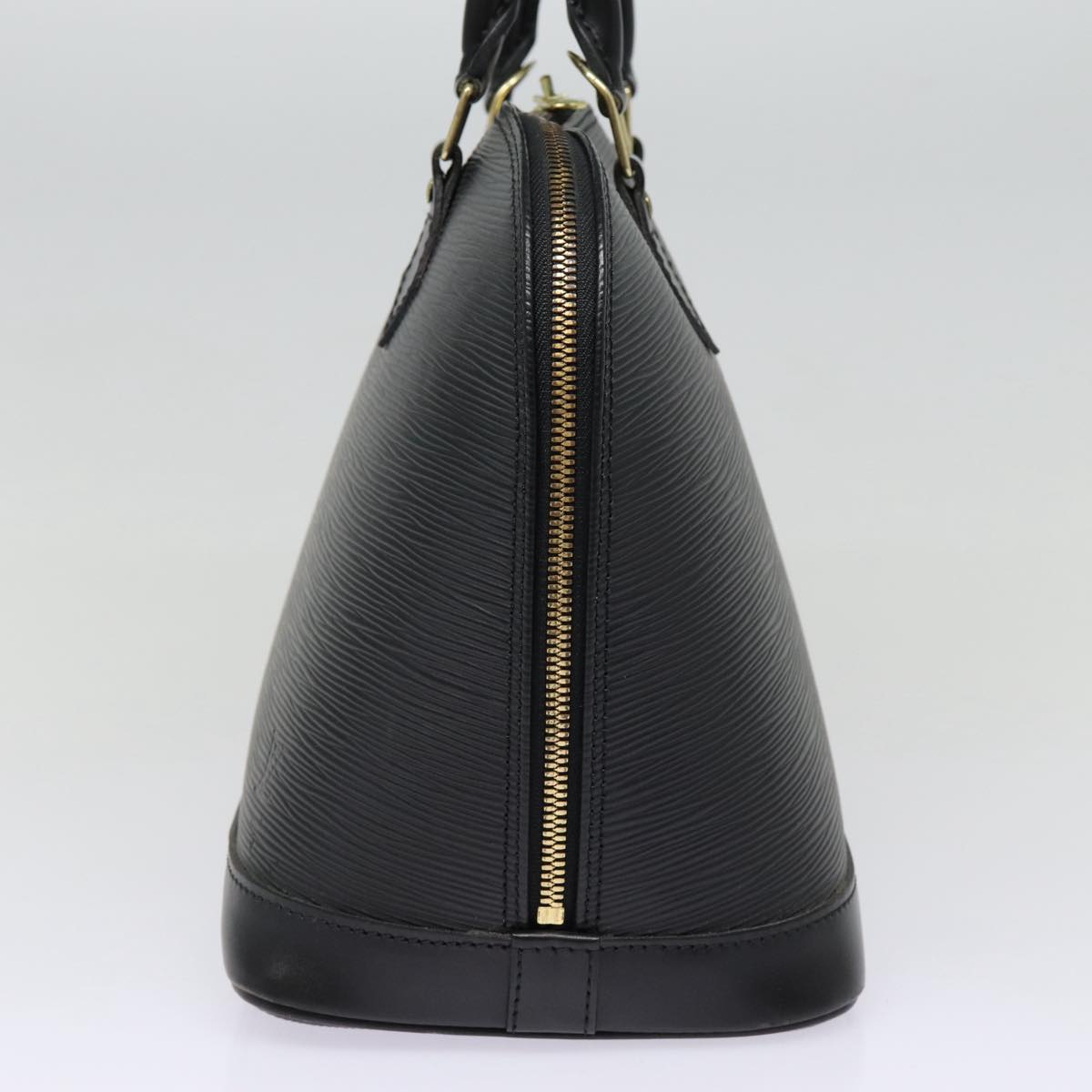 Louis Vuitton Alma, Black, Leather, handbag