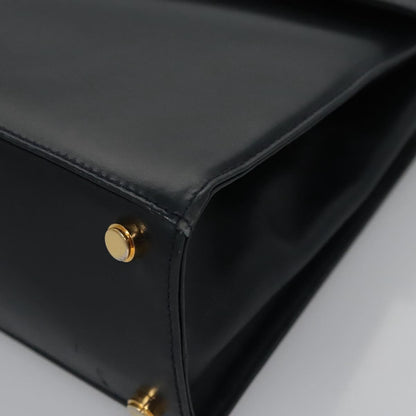 Salvatore Ferragamo Gancini, Black, Leather, handbag