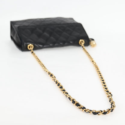 Chanel Coco Mark, Black, Leather, shoulder