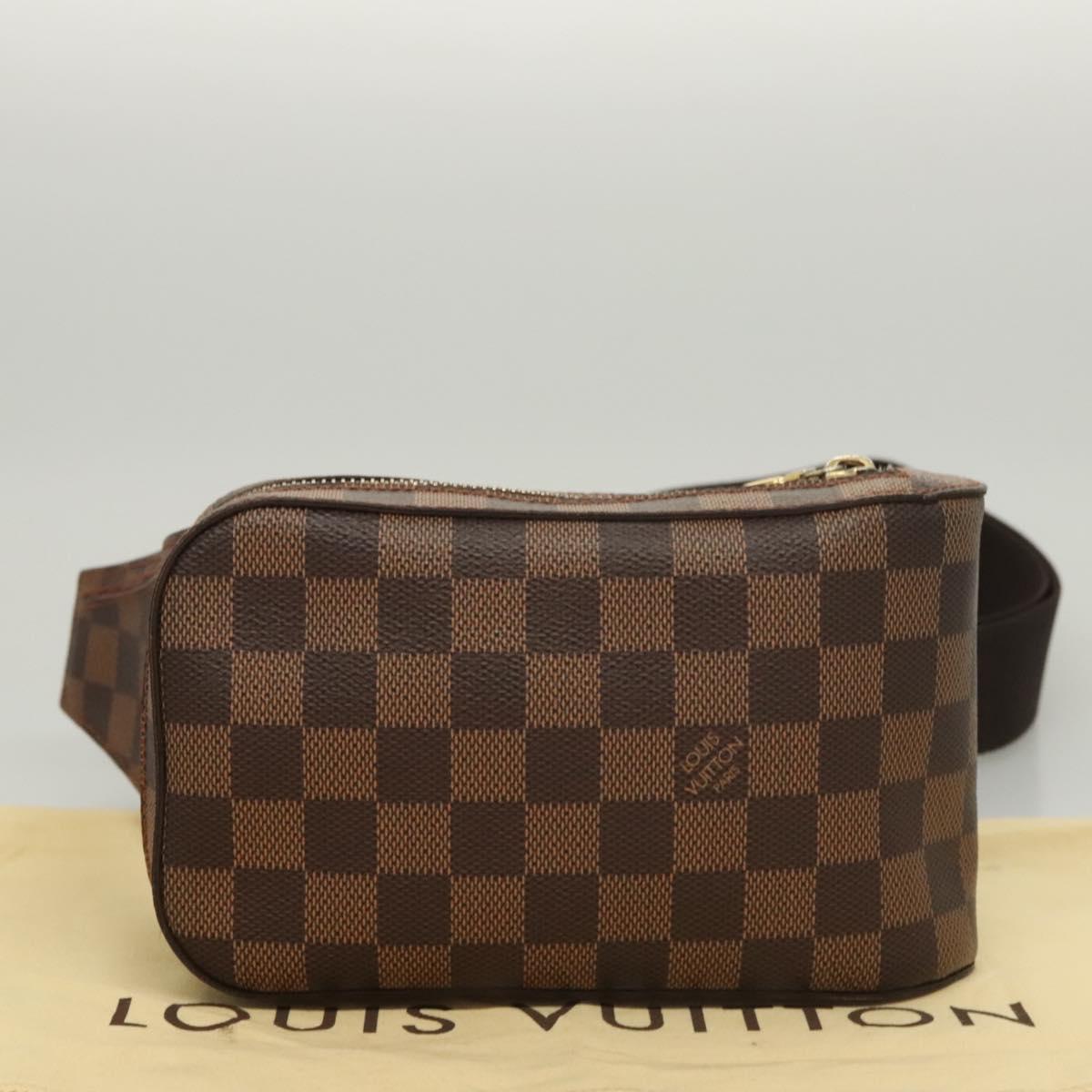 Louis Vuitton Geronimo, Brown, Canvas, shoulder
