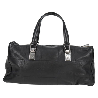 Chanel Chocolate bar, Black, Leather, handbag