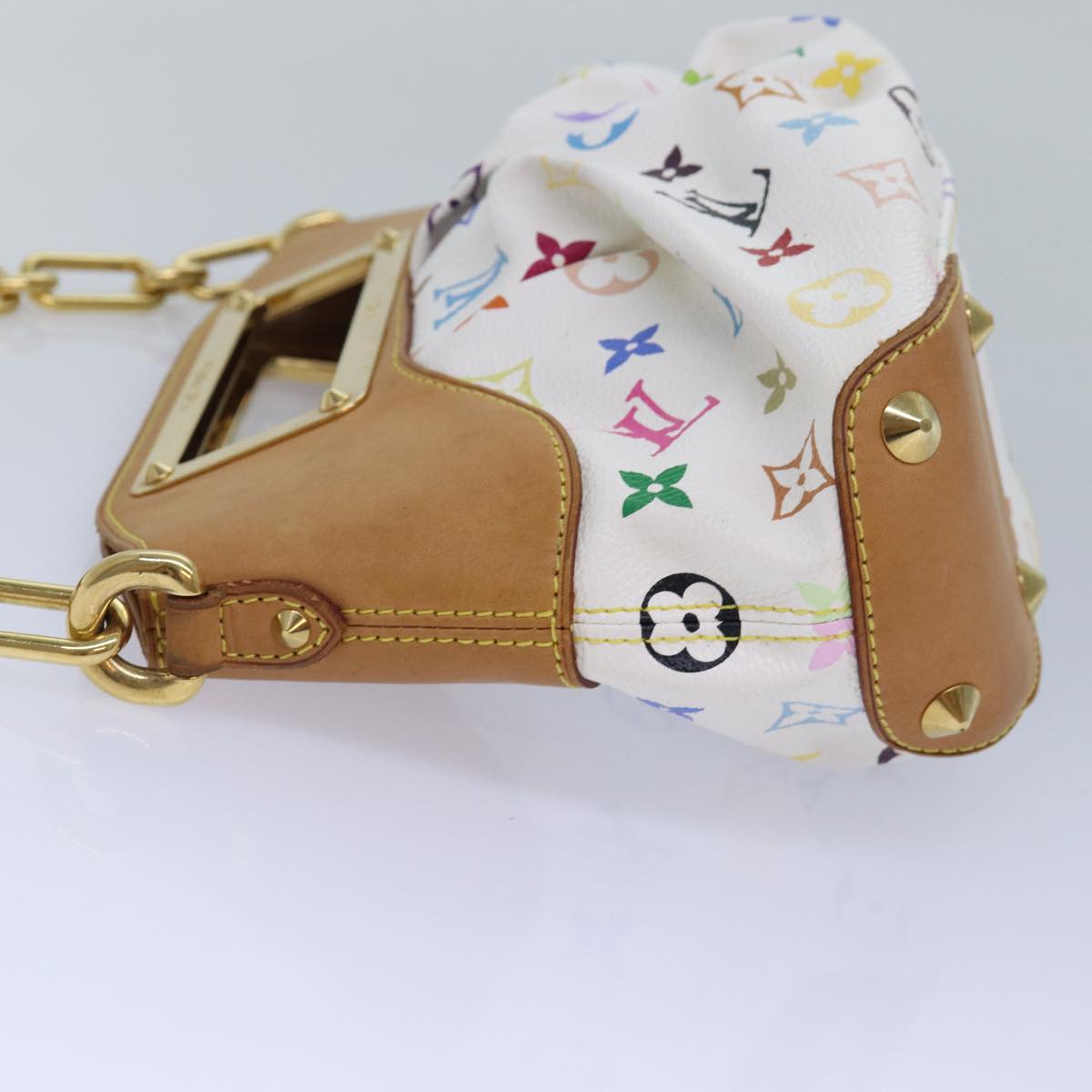 Louis Vuitton Judy, White, Canvas, handbag