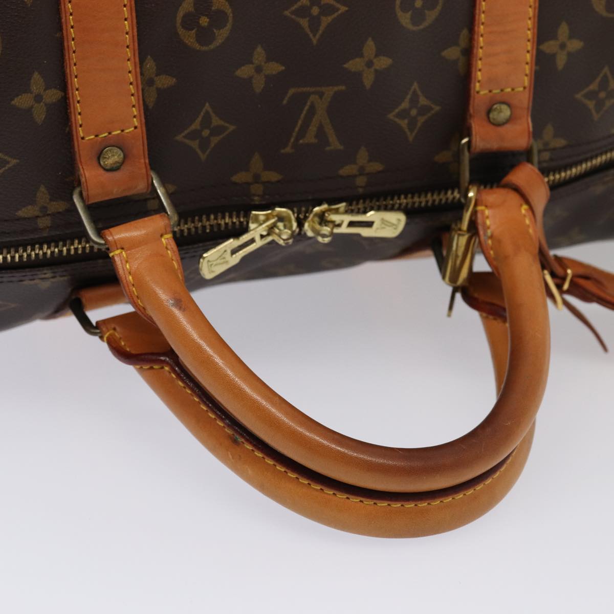 Louis Vuitton Keepall 60, Brown, Canvas, travel