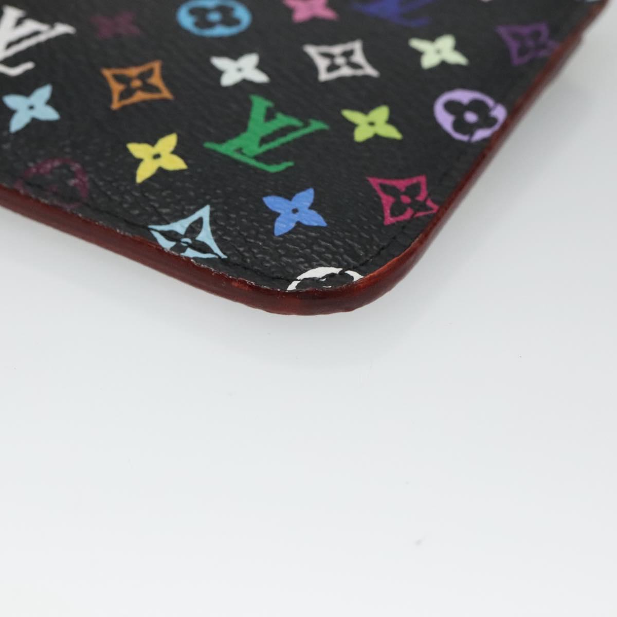 Louis Vuitton Pochette Clés, Black, Canvas, wallet