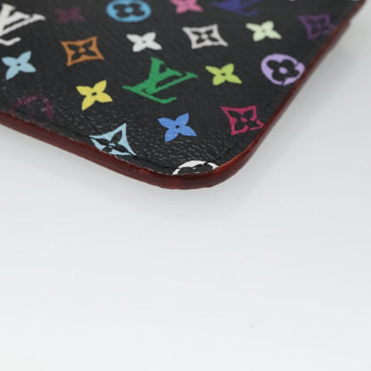 Louis Vuitton Pochette Clés, Black, Canvas, wallet
