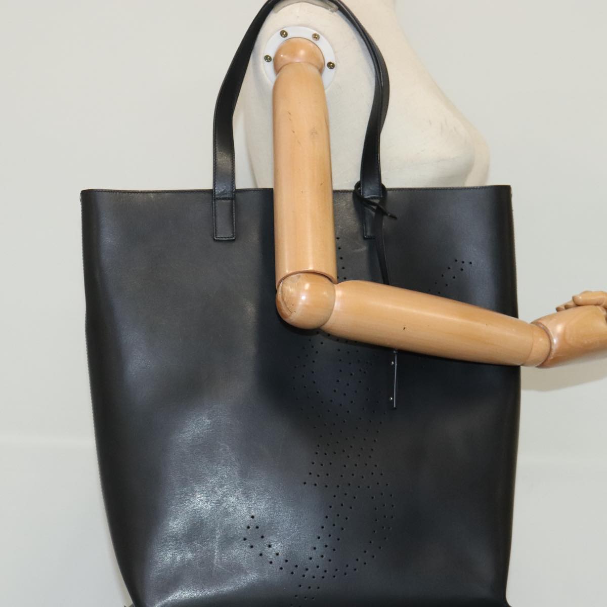 Yves Saint Laurent, Black, Leather, tote