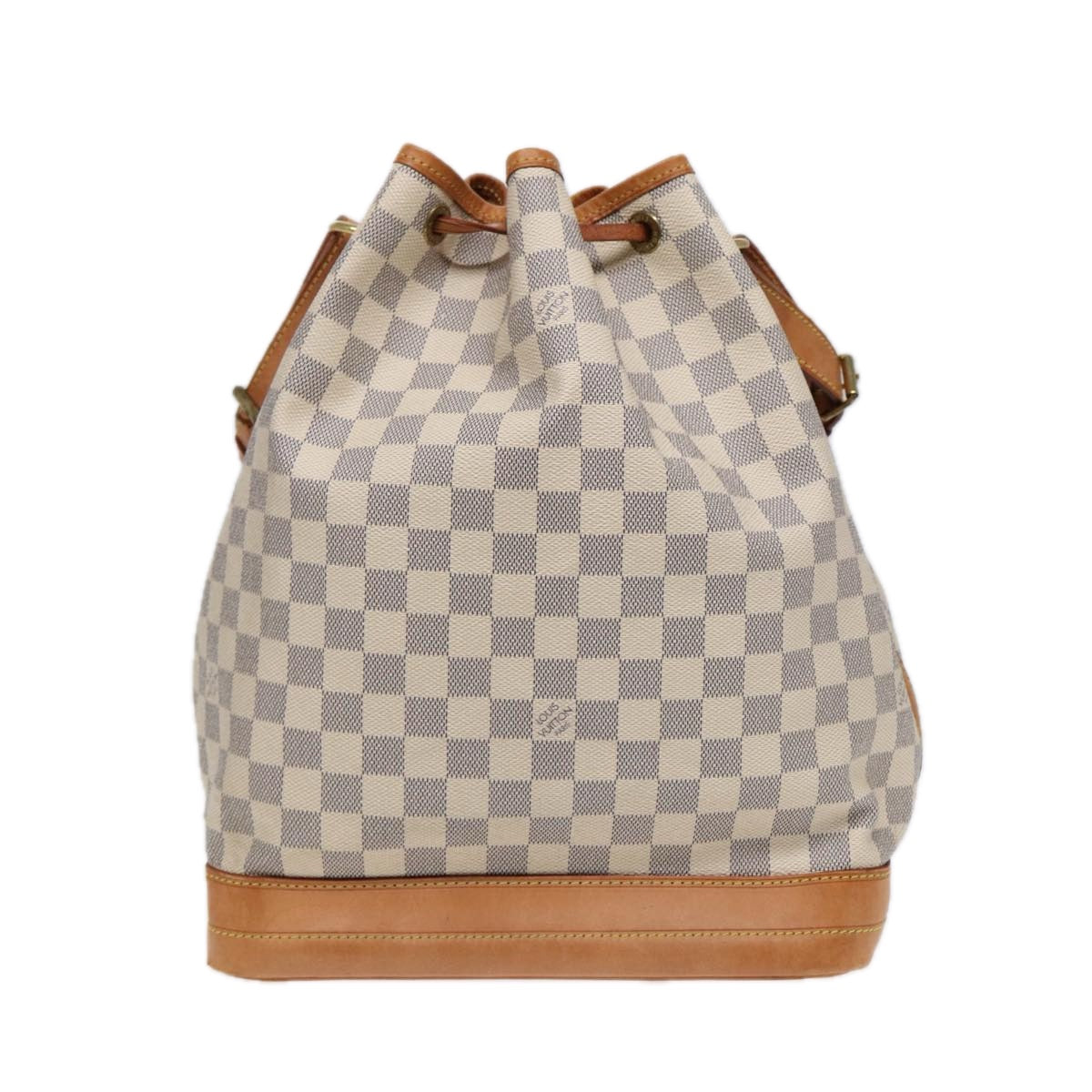 Louis Vuitton Noé, White, Canvas, shoulder