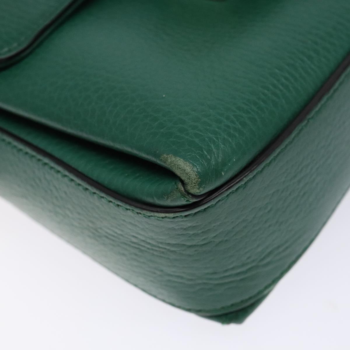 Gucci Interlocking G, Green, Leather, shoulder