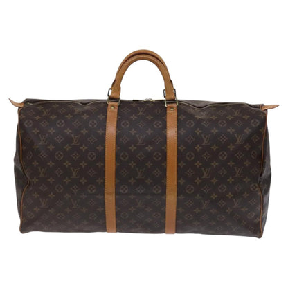 Louis Vuitton Keepall 60, Brown, Canvas, travel