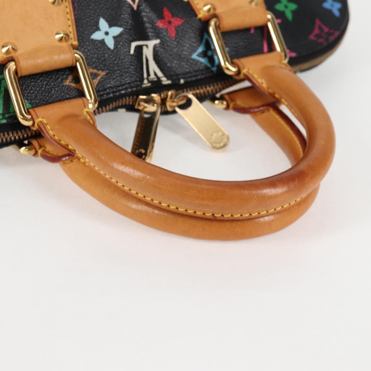 Louis Vuitton Alma, Black, Canvas, handbag