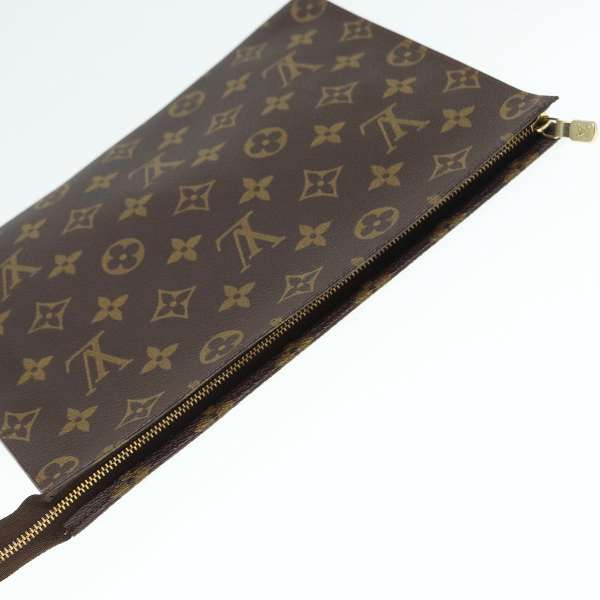 Louis Vuitton Poche Toilette, Brown, Canvas, clutch