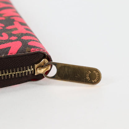 Louis Vuitton Portefeuille zippy, Pink, Canvas, wallet