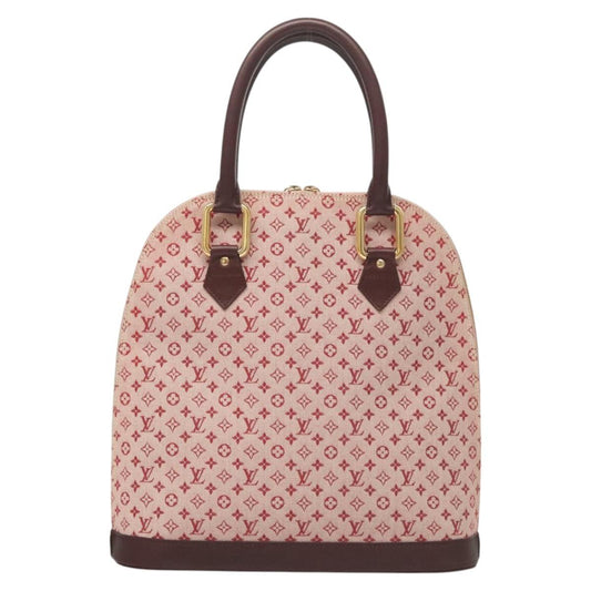 Louis Vuitton Alma Mini, Red, Canvas, handbag