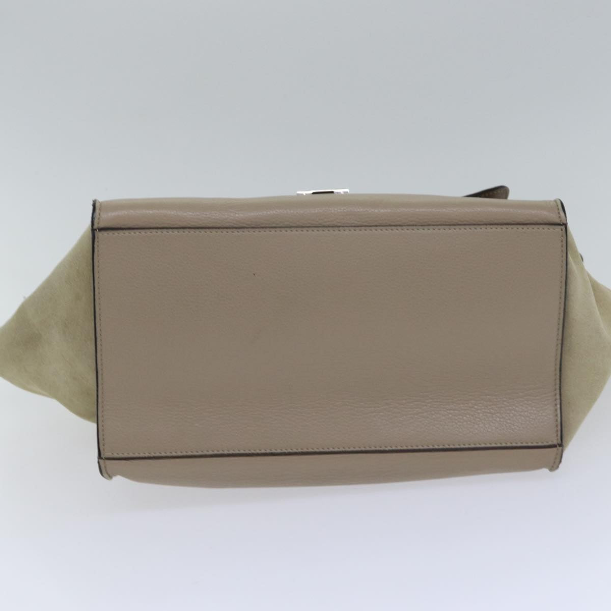 Céline Trapèze, Beige, Leather, handbag