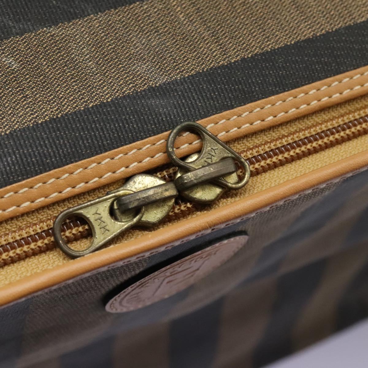 Fendi Pequin, Black, Canvas, travel