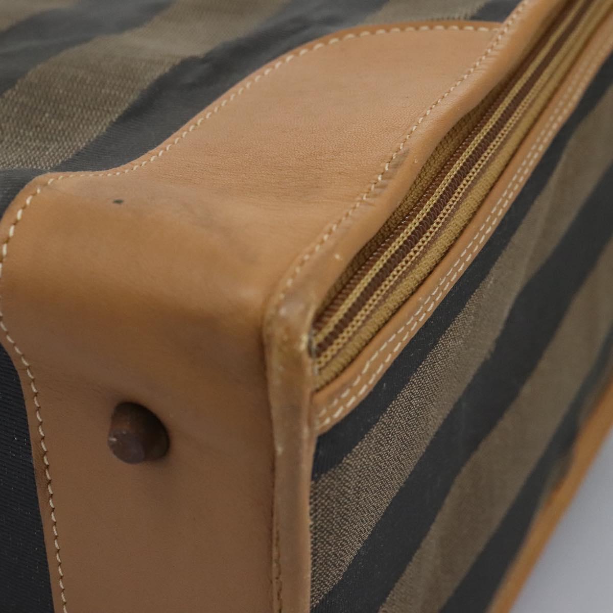 Fendi Pequin, Black, Canvas, travel
