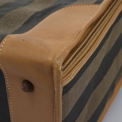 Fendi Pequin, Black, Canvas, travel